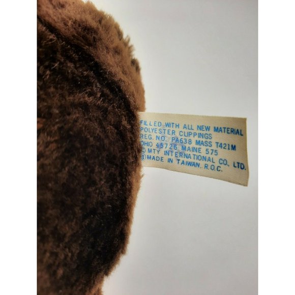 Vtg MTY International Plush Hound Puppy Dog Brown & Beige  8" Sad Eyes - Picture 11 of 11